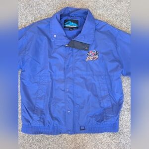 Vintage 90s CarQuest Racing Tri-Mountain NASCAR Blue Size Large Jacket RARE Y2K